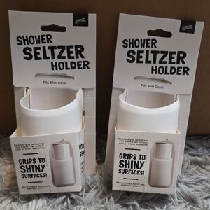 30watt Shower Seltzer Holder Lot Of 2 New White Fits Slim Cans